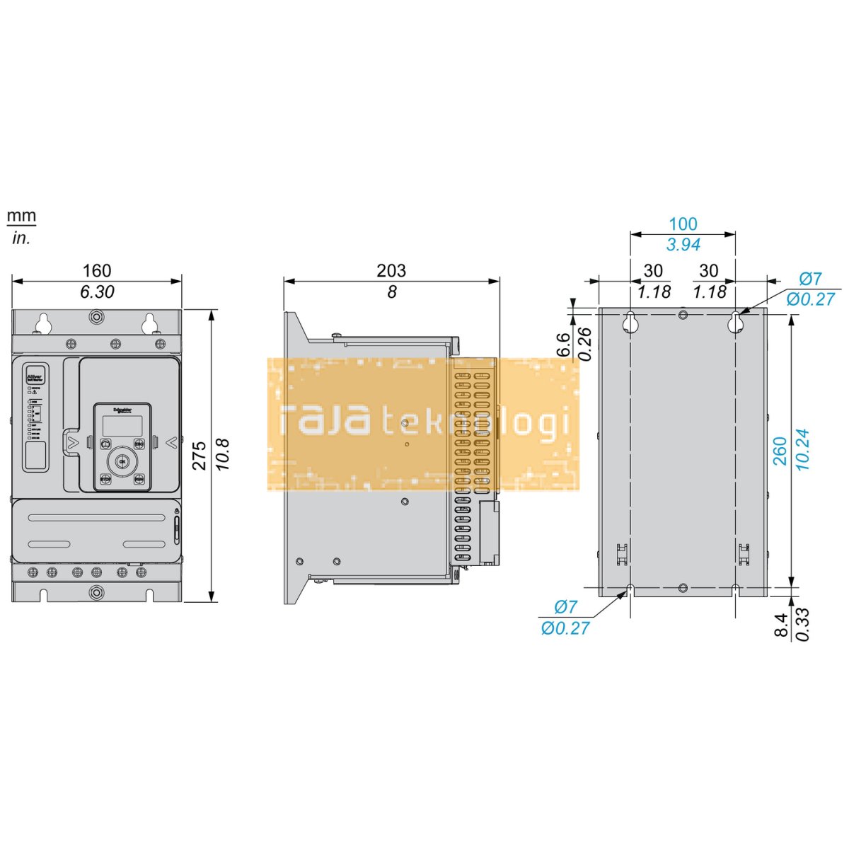 ATS480D47Y - Soft starter, Altistart 480, 47A, 208 to 690V AC, control supply 110 to 230V AC #3