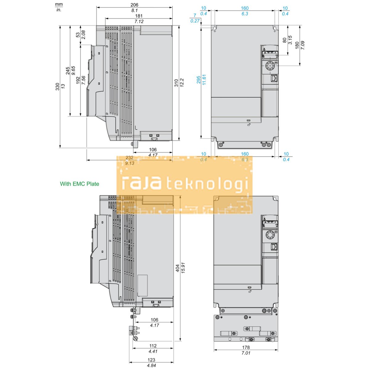 ATV320D15N4B - Variable speed drive, ATV320, 15 kW, 380…500 V, 3 phases, book #3