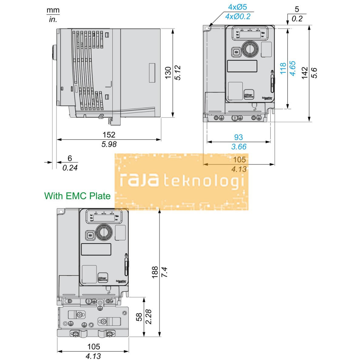 ATV320U07N4C - Variable speed drive, ATV320, 0.75 kW, 380…500 V, 3 phases, compact #2