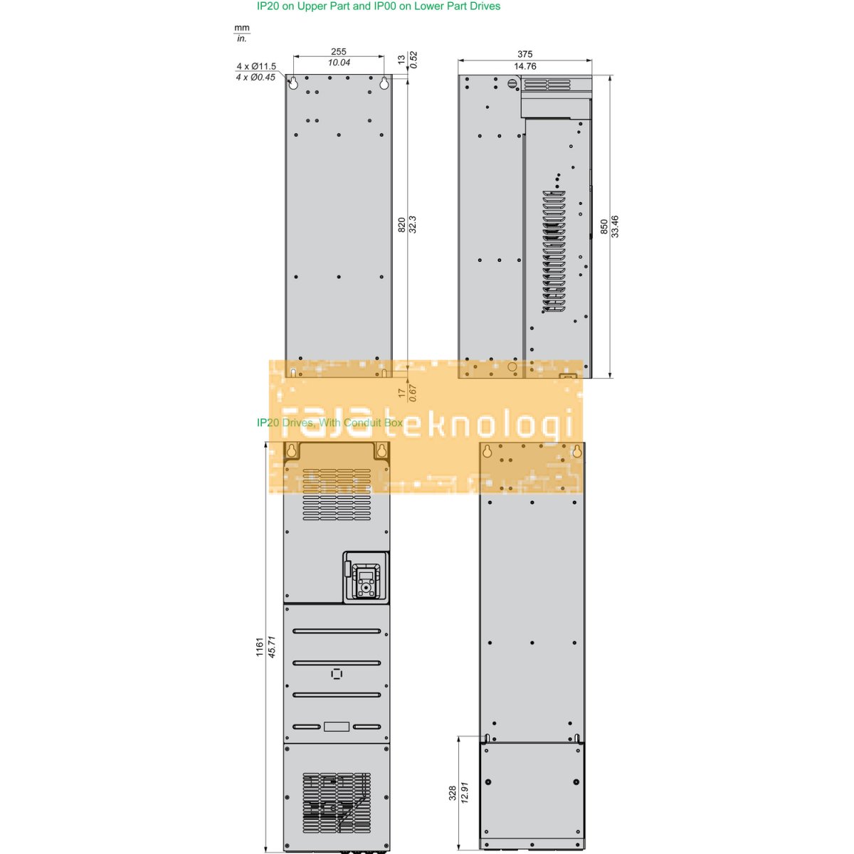 ATV610C11N4 - Variable speed drive ATV610 - 110 kW / 150HP - 380...415 V - IP20 #3