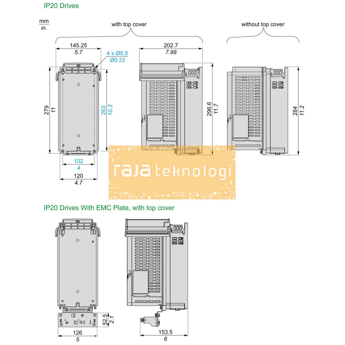 ATV610U40N4 - Variable speed drive ATV610 - 4 kW / 5HP - 380...415 V - IP20 #2