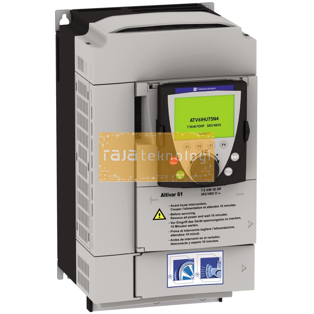 ATV61HU55N4 - ATV61 5,5 kW 7,5HP 480V 3 phases EMC IP20 with graph term