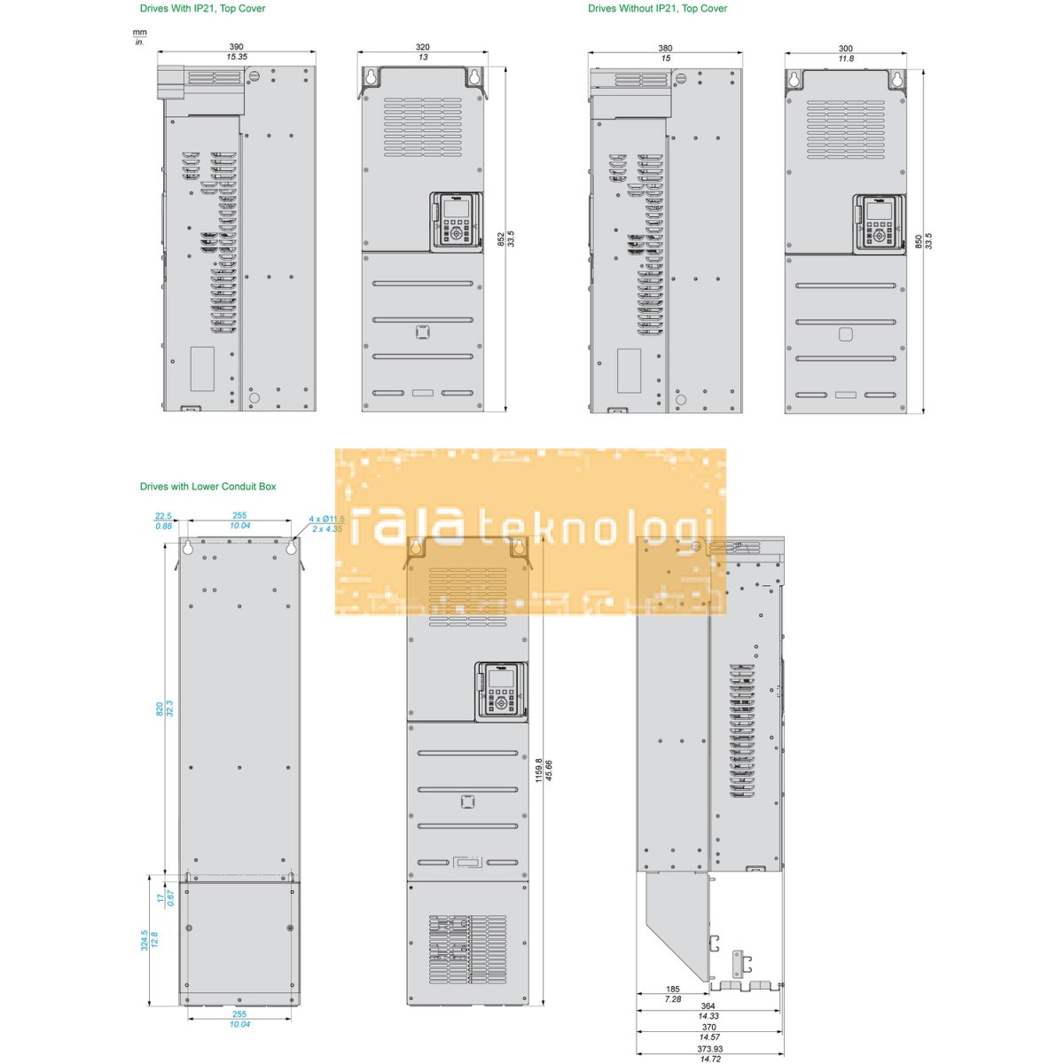 ATV630C16N4 - Variable speed drive ATV630 - 160kW/250HP - 380...480V - IP00 #2