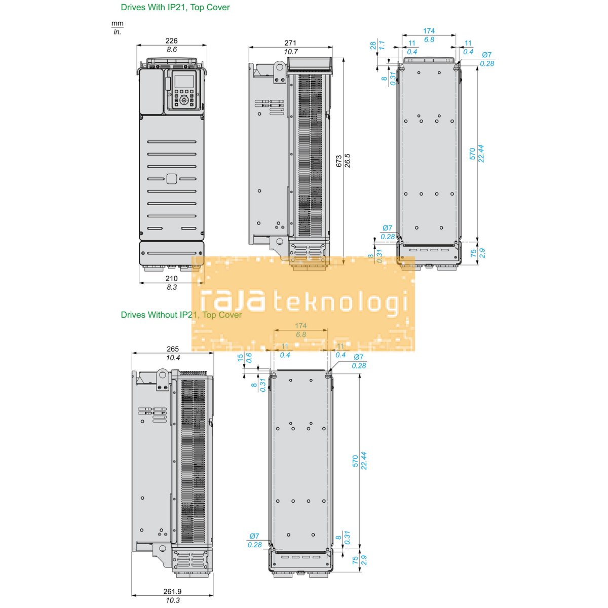ATV630D45N4 - Variable speed drive ATV630 - 45kW/60HP - 380...480V - IP21/UL type 1 #2