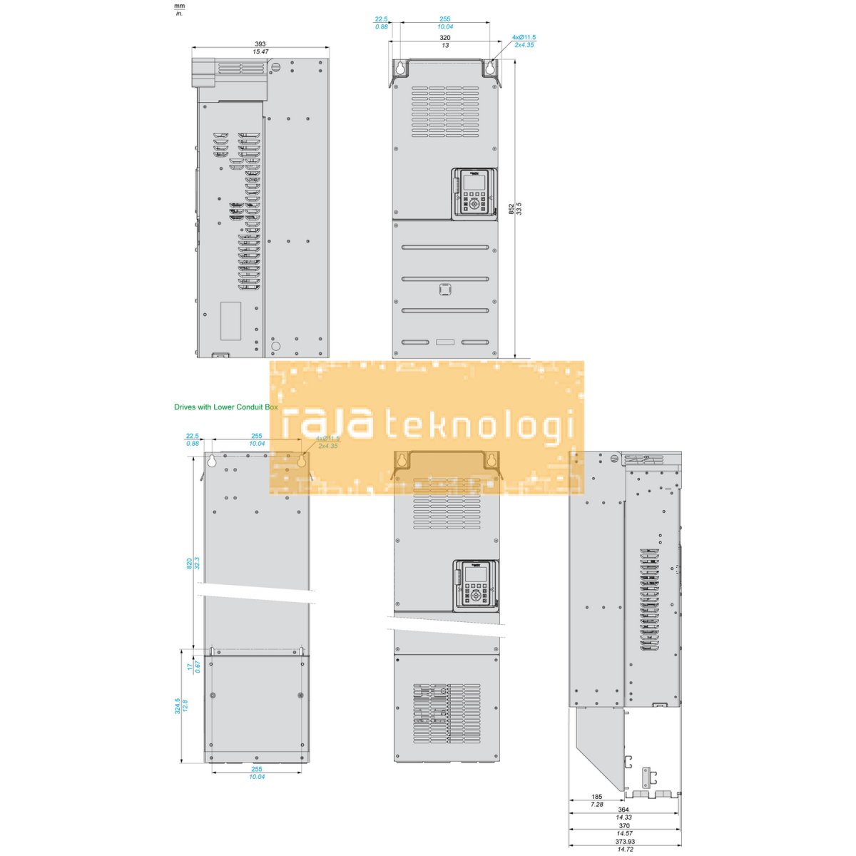 ATV930C16N4C - Variable speed drive - ATV930 - 160kW - 400/480V - w/o braking unit - IP00 #2