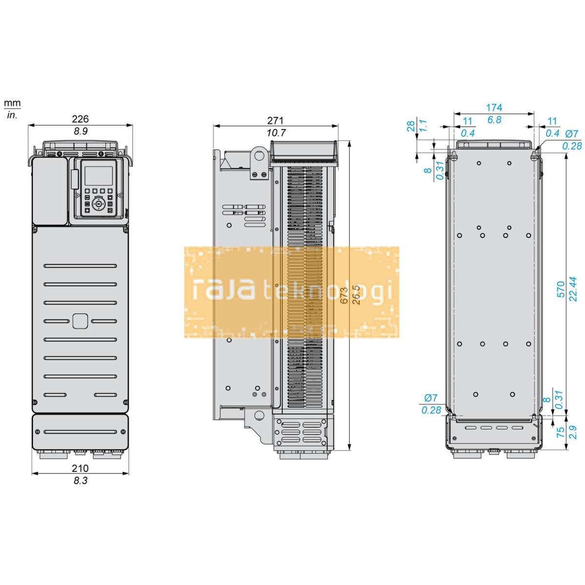ATV930D37N4 - Variable speed drive - ATV930 - 37kW - 400/480V - with braking unit - IP21 #2