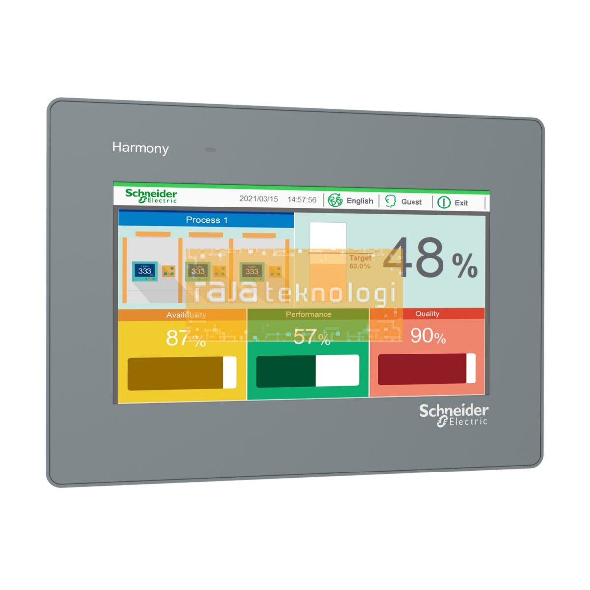 HMIET6401 - 7" wide screen touch panel, Harmony ET6, 16M colors, COM x 2, USB device, RTC, DC24V #3