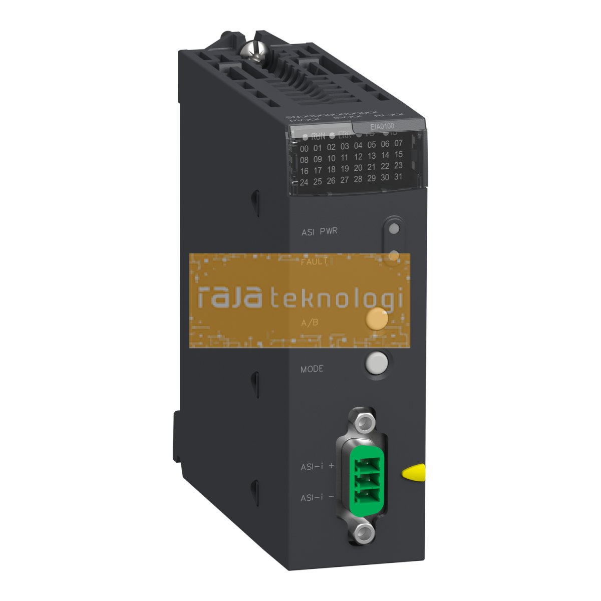 BMXEIA0100 - Master module, Modicon X80, upto 62 devices on discrete IO, upto 31 devices on analog IO