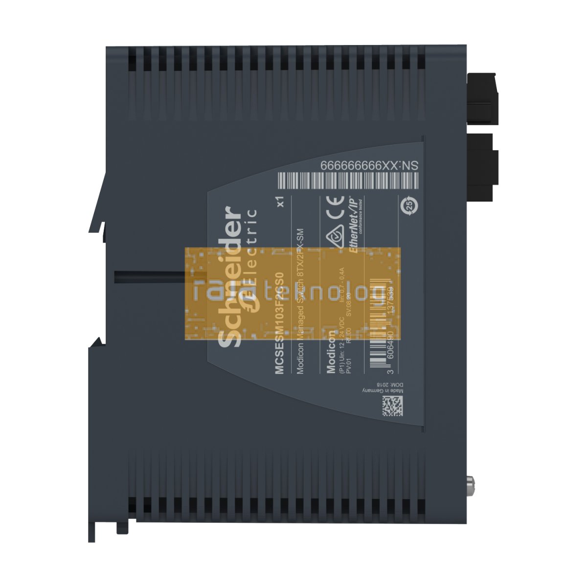 MCSESM103F2CS0 - Network switch, Modicon Networking, managed, 8 ports for copper with 2 ports for fiber optic, singlemode #3