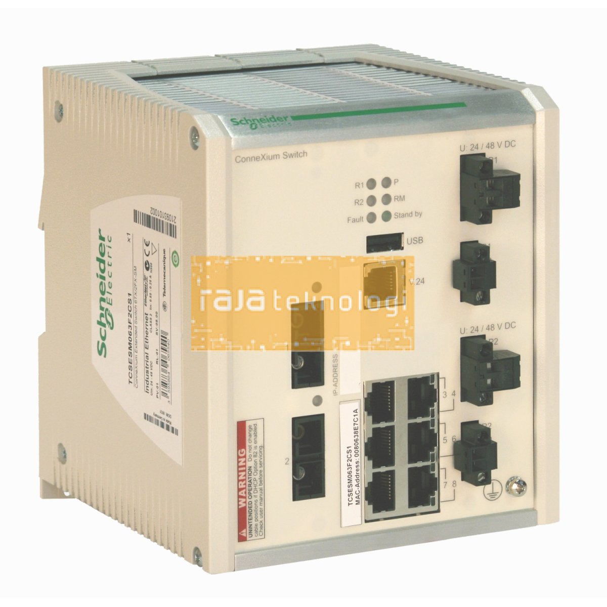 TCSESM063F2CU1 - Ethernet TCP/IP extended managed switch - ConneXium – 6 TX/2FX - multimode
