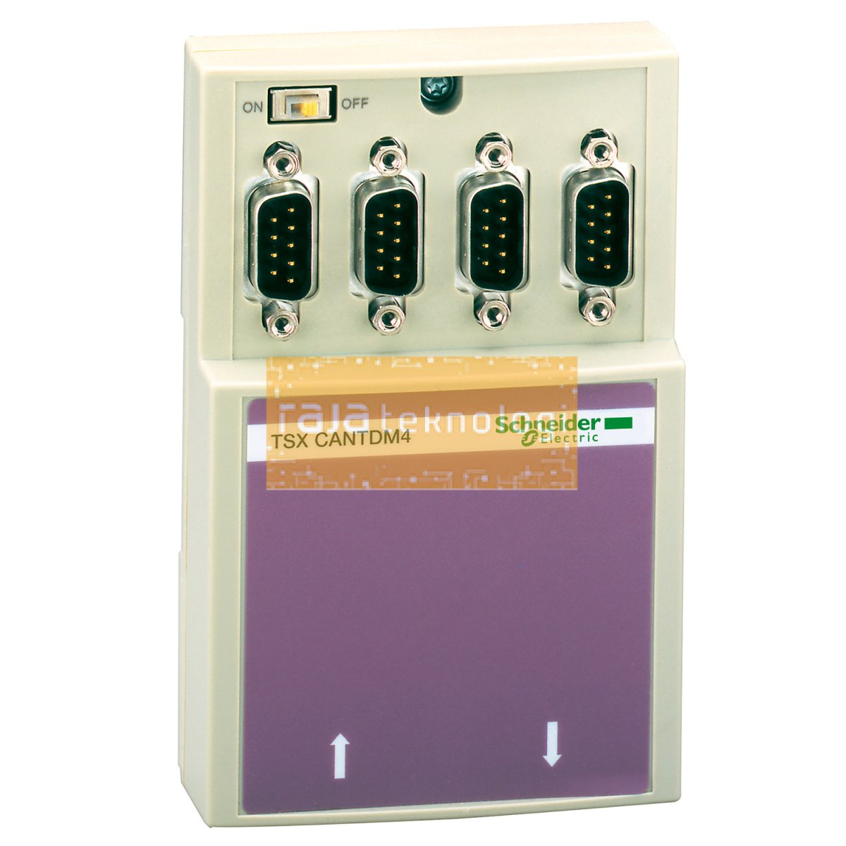 TSXCANTDM4 - IP20 CANopen tap junction box - 1 screw terminal block and 4 SUB-D9