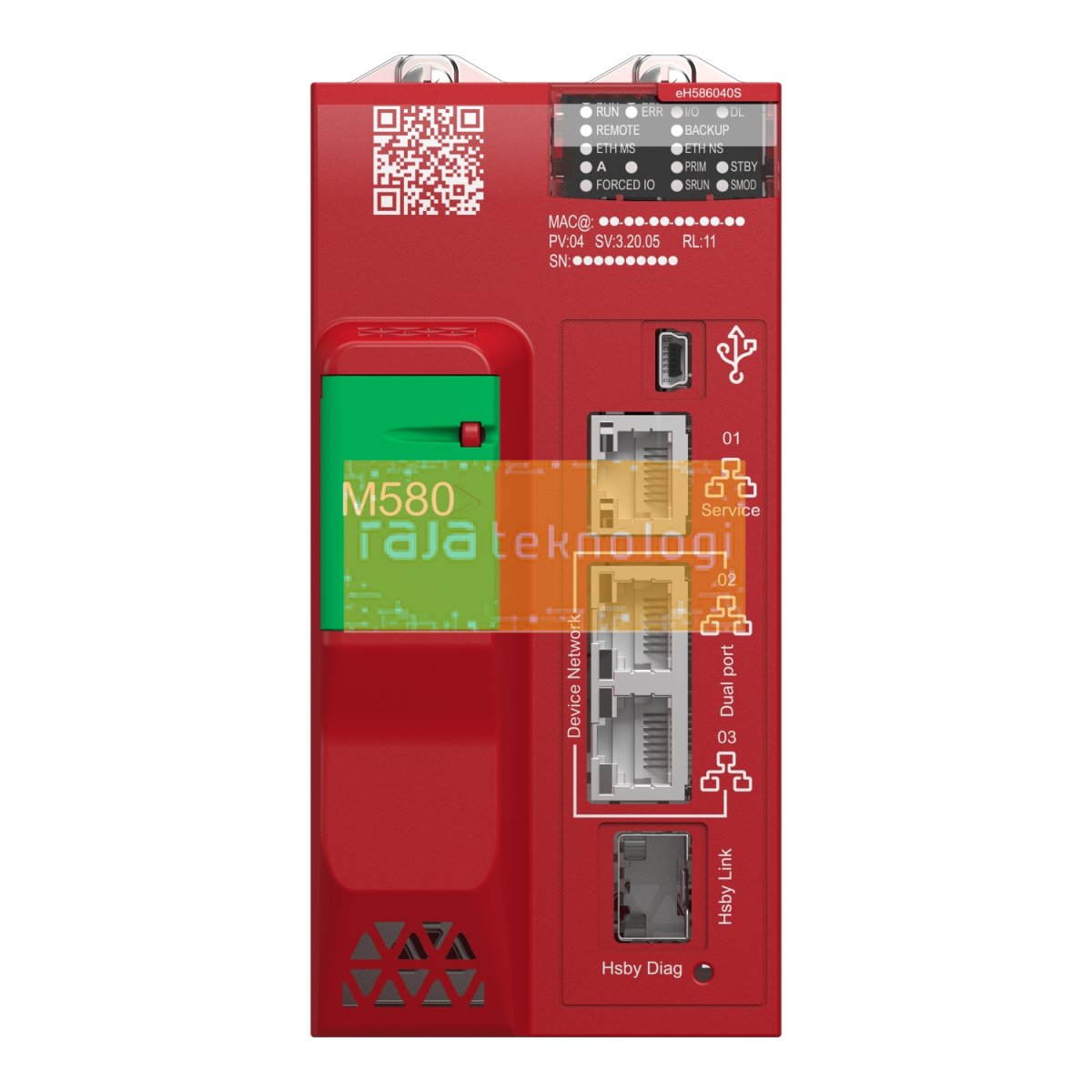 BMEH586040S - Redundant safety processor, Modicon M580, 64MB, 61 Ethernet devices, 31 remote IO racks of X80 and Quantum IO #8