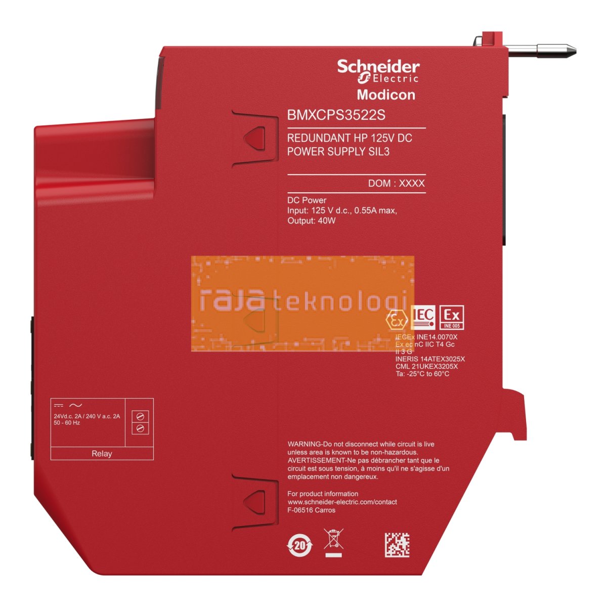 BMXCPS3522S - Redundant power supply module X80 - 125 V DC - Safety #6