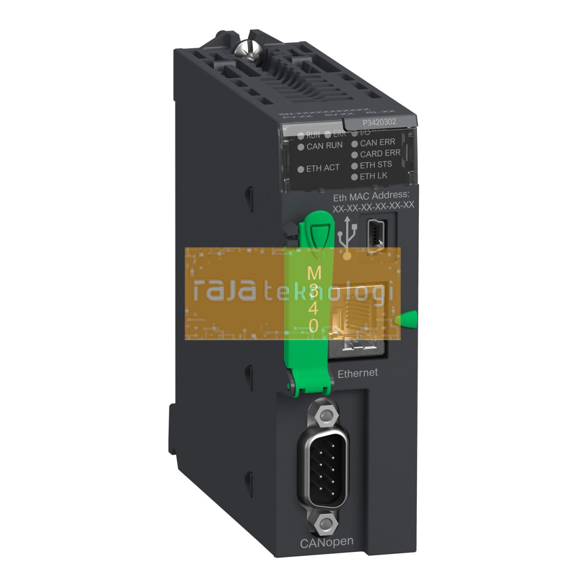 BMXP3420302 - Processor module M340 - max 1024 discrete + 256 analog I/O - CANOpen