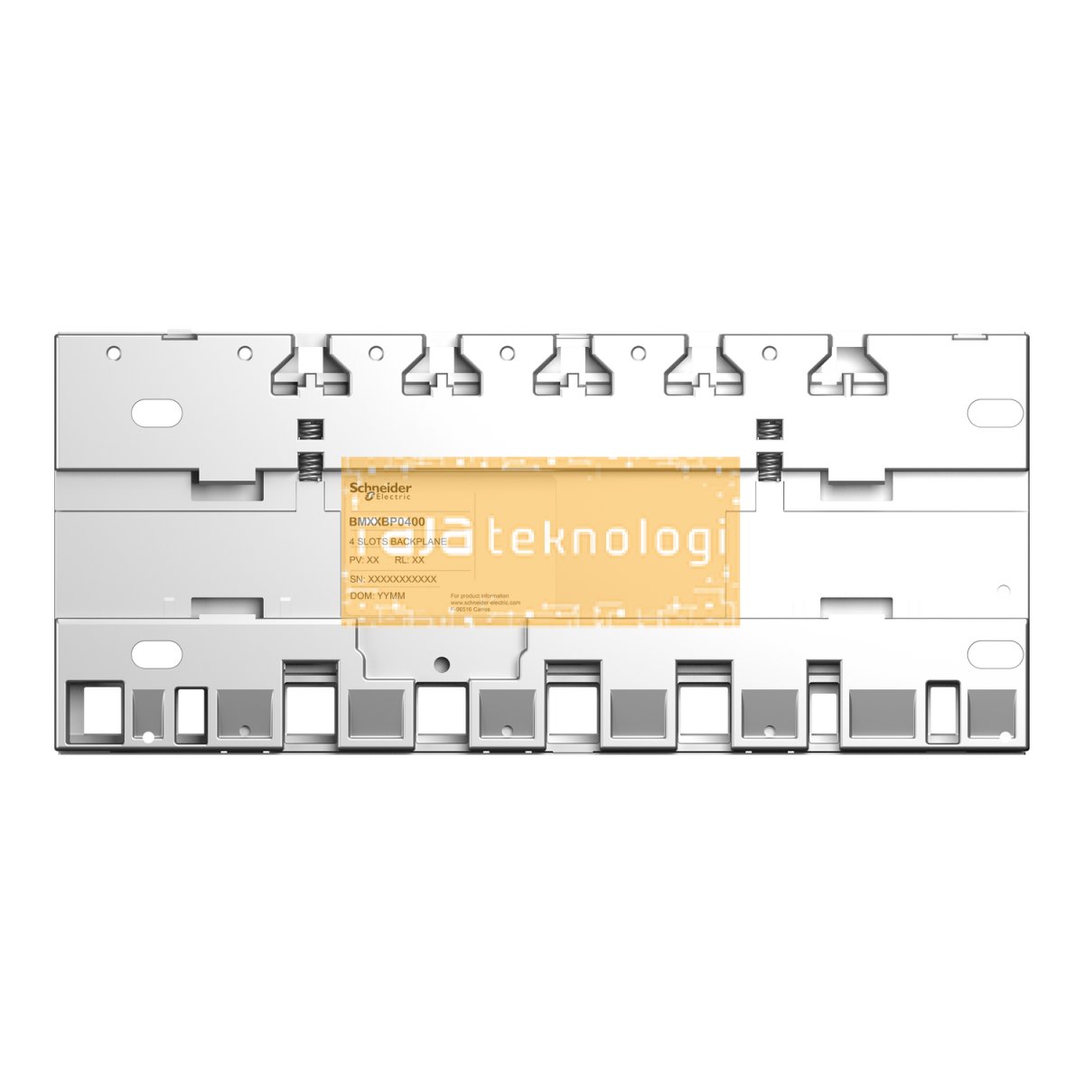 BMXXBP0400 - Rack M340 - 4 slots - panel, plate or DIN rail mounting #4