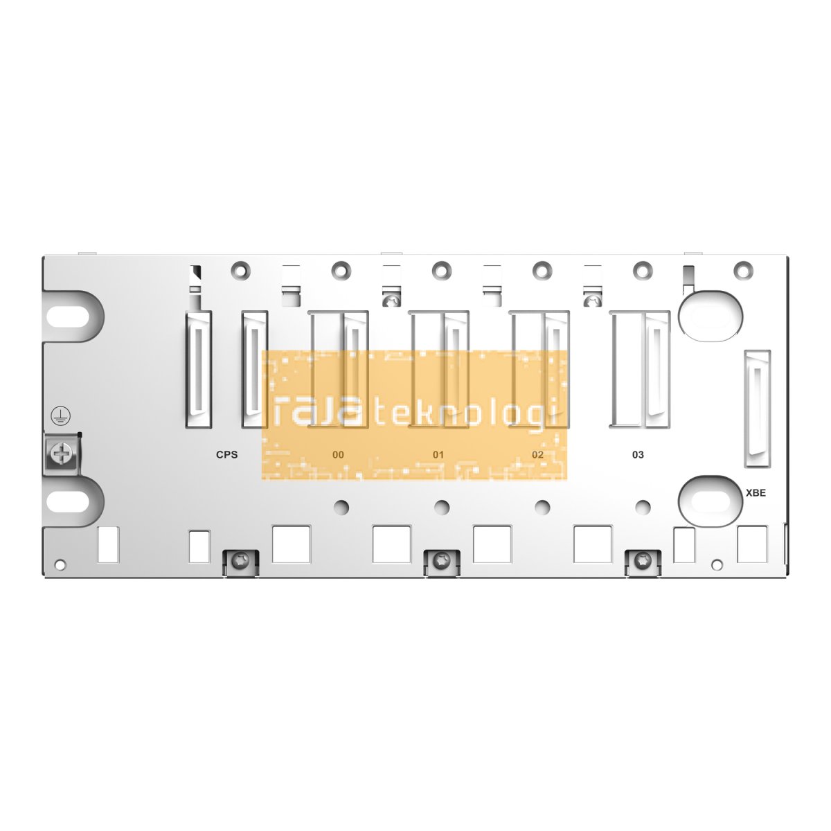 BMXXBP0400 - Rack M340 - 4 slots - panel, plate or DIN rail mounting #6