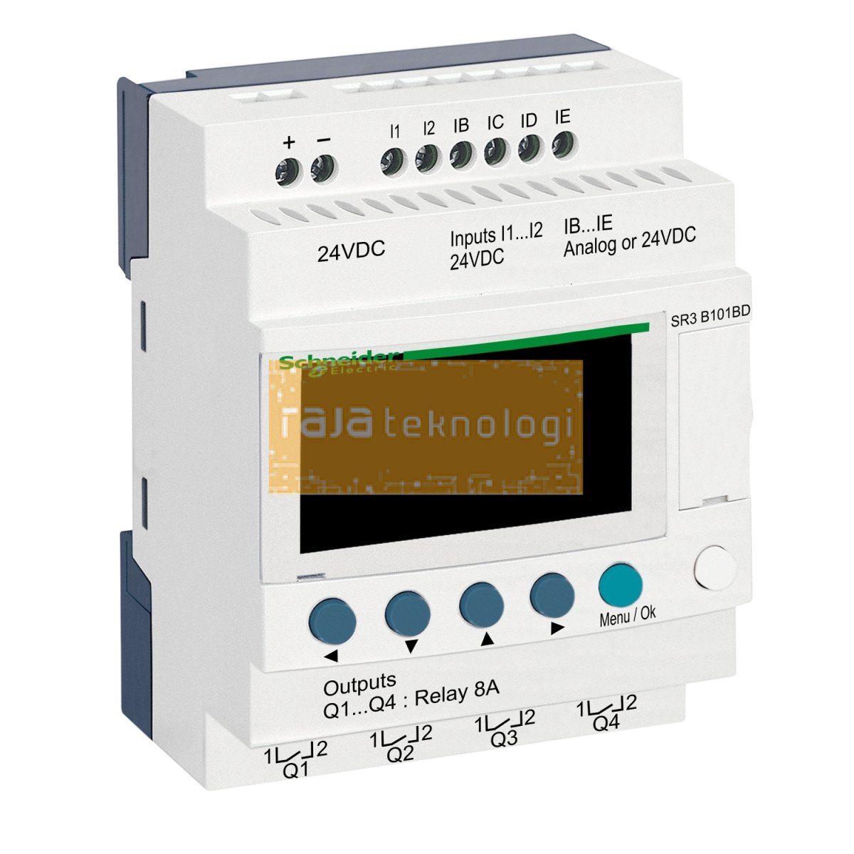 SR3B101BD - Modular smart relay Zelio Logic - 10 I O - 24 V DC - clock - display