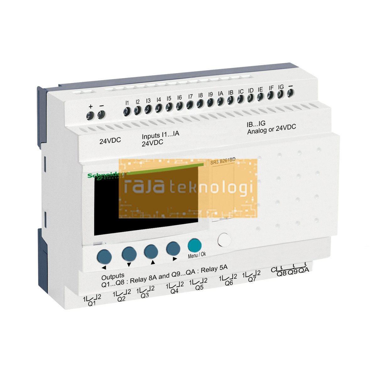 SR3B261BD - Modular smart relay Zelio Logic - 26 I O - 24 V DC - clock - display