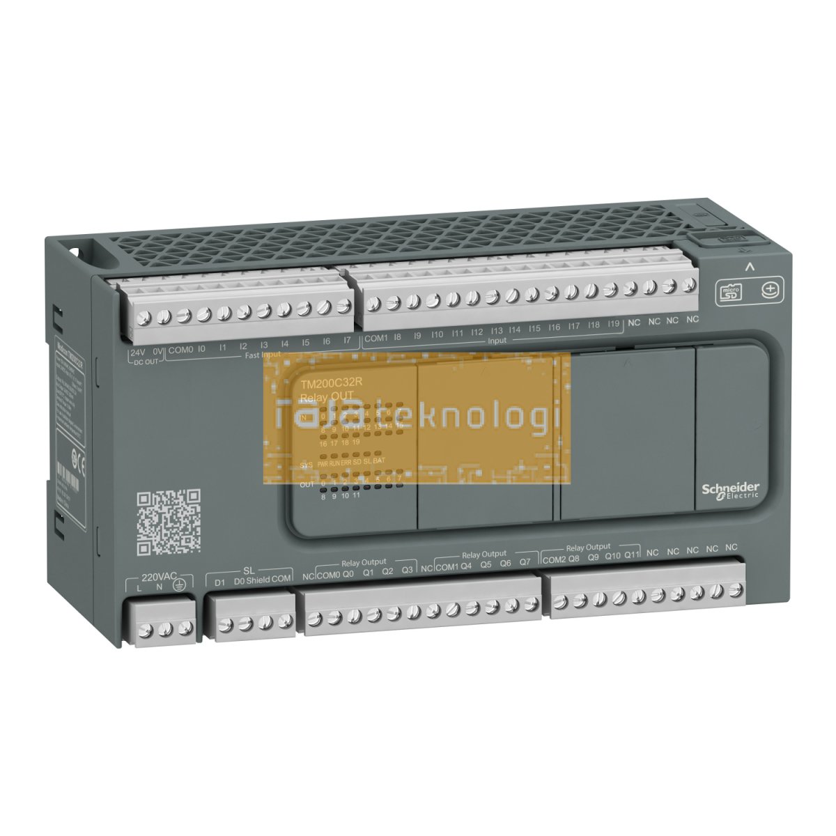 TM200C32R - Controller, Modicon M200, 20I, 12O relay, 220V AC