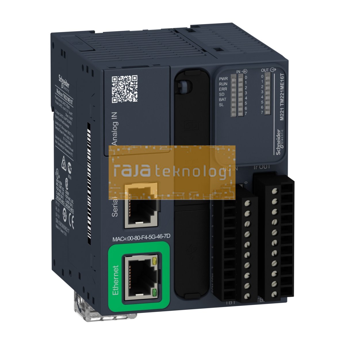 TM221ME16T - Controller M221 16 IO transistor PNP Ethernet