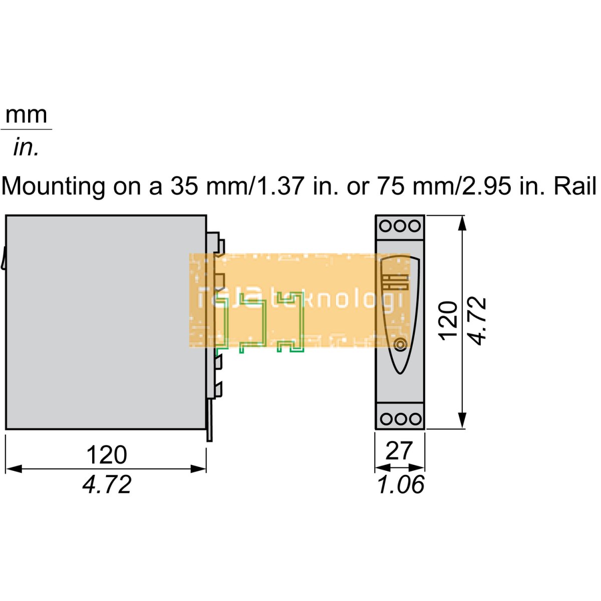 ABL8REM24030 - Regulated SMPS - 1 or 2-phase - 100..240 V AC - 24 V - 3 A #2