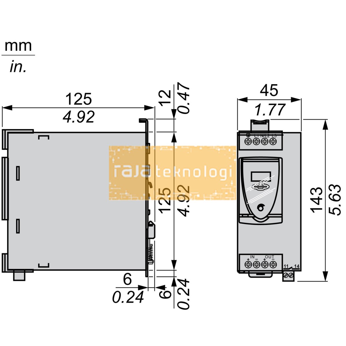 ABL8RPS24030 - Regulated SMPS - 1 or 2-phase - 100..500 V - 24 V - 3 A #2